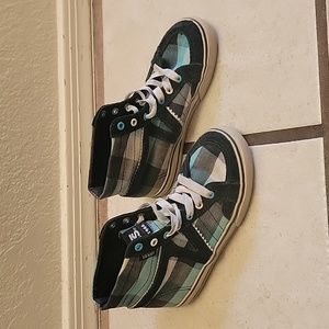 Vans plaid high top sneakers
